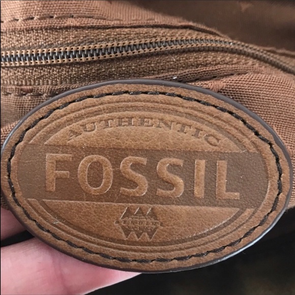 Fossil Long Live Vintage Rich Tan Rugged Leather Tote Carryall Shoulder Bag - Picture 15 of 15